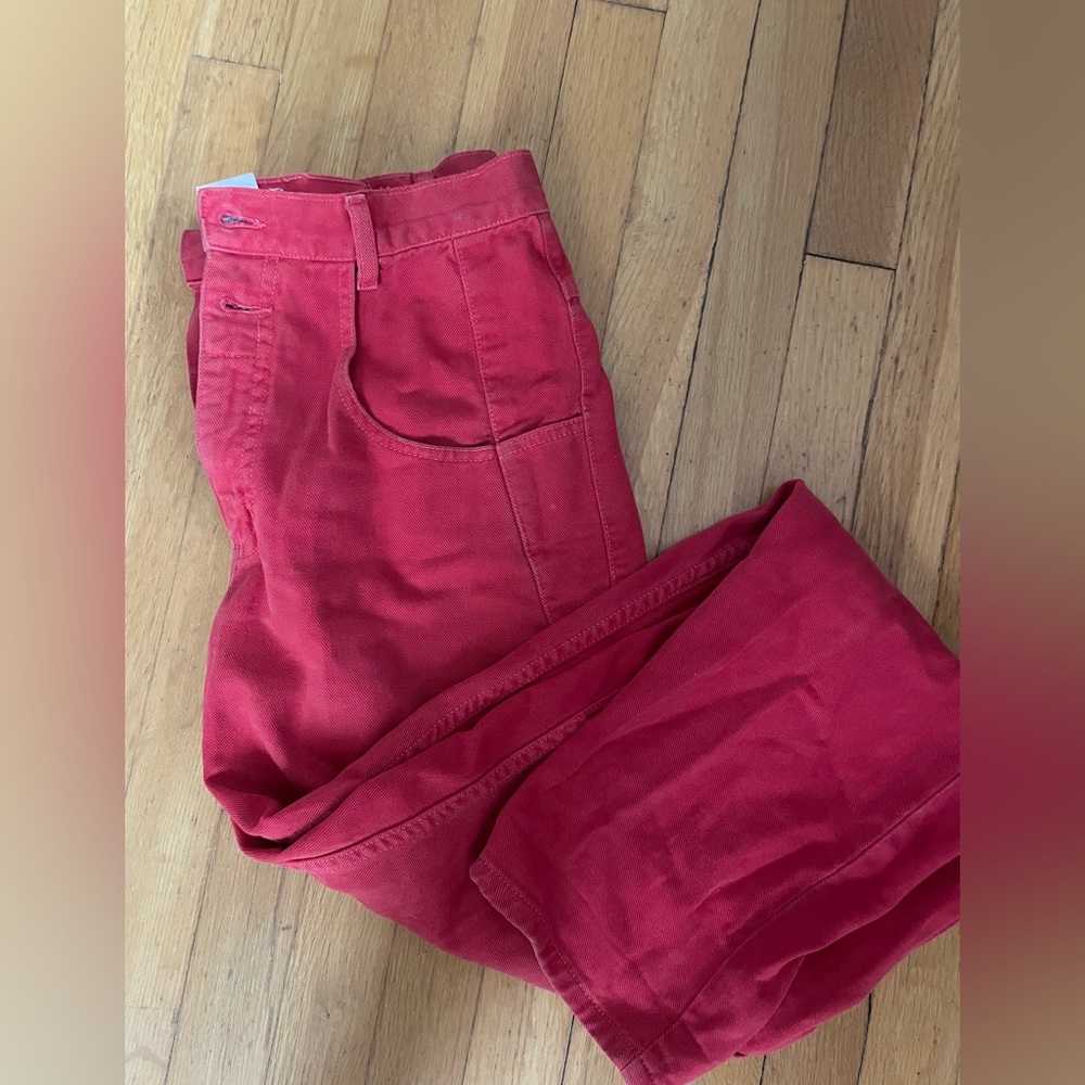 Guess vintage high rise mom jean red